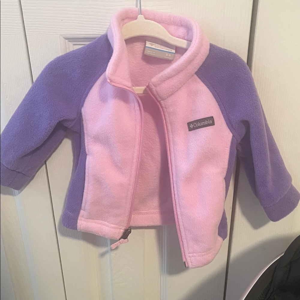 Columbia Two-Tone Pink and Purple Fleece Jacket